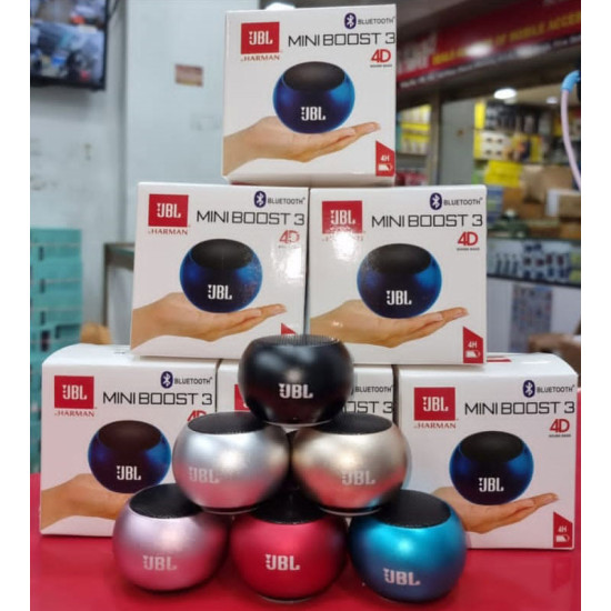 JBL mini boost 3 portable wireless bluetooth speaker with 4 hours battery backup 